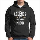 Personalisiertes Legends Named Nico Hoodie, Ideales Präsent für Nico