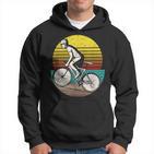 Radfahrer-Silhouette Hoodie im Retro-Stil der 70er, Vintage-Design