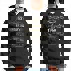 Vintage 1960 Outfit Hoodie für 63 Jahre alte Frauen und Männer