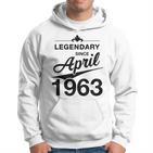 60 Geburtstag 60 Jahre Alt Legendär Seit April 1963 Hoodie