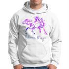 Believe In Magic Einhorn-Hoodie, Vintage-Fantasiekunst für Pferdefans