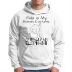 This Is My Echthaar Kostüm Ich Bin Wirklich Ein Elefant Hoodie