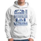 Herren Bauherr 2023 Zuständig Für Baustrom Lustiger Spruch Hoodie