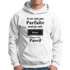 Je Ne Suis Pas Parfaite Brune Damen-Hoodie, Lustiges Französisches Schrift