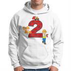 Kinder Geburtstags 2 Jahre Junge Bagger Baumeister Hoodie