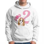 Kinder Geburtstags Kleiner Hund 2 Geburtstag Mädchen 2 Jahre Hoodie