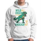 Kindergeburtstag Dino Hoodie - Wild, Frech & 3 Jahre Alt