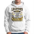 Legenden November 1958 Geburtstag Hoodie, 65 Jahre Lustiges Tee