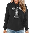 Cornhole Queen Lustiges Damen Hoodie, Motiv für Spielbegeisterte