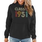 Klassisch 1951 Vintage 72 Geburtstag Geschenk Classic Frauen Hoodie