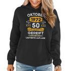 Oktober 1972 Lustige Geschenke 50 Geburtstag Frauen Hoodie