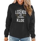 Personalisiertes Hoodie Legenden heißen Kloe, Schwarz, Einzigartiges Design