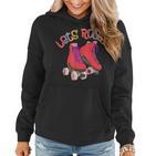 Lets Roll Skaten Rollschuhe Rennen Rollen Skaten 80Er Frauen Hoodie