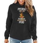 Süßes Schwarzes Pferde-Spruch Hoodie, Cartoon-Design Tee