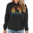 Vintage Malteser Hunde Hunderasse Hundeliebhaber Hund Frauen Hoodie