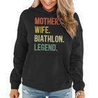Vintage Mutter Frau Biathlon Legende Retro Wintersport Frauen Hoodie