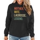 Vintage Mutter Frau Lacrosse Legende Retro Lacrosse Mädchen Frauen Hoodie