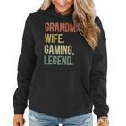 Vintage Oma Ehefrau Gaming Legende Retro Gamer Oma Frauen Hoodie