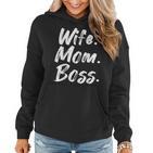 Wife Mom Boss Mama Mutter Muttertag Frauen Hoodie