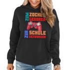 Zum Zocken Geboren Zur Schule Gezwungen I Konsole Gamer Frauen Hoodie