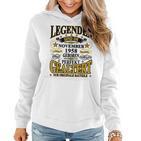 Legenden November 1958 Geburtstag Hoodie, 65 Jahre Lustiges Tee