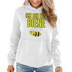 Lustiges Bienen-Motiv Hoodie Ich bin eine Biene in Weiß für Imker