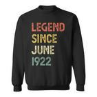 100 Jahre Alter Geburtstag Männer Frauen Geboren Mai 1922 Sweatshirt