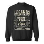 1948 Vintage Sweatshirt zum 75. Geburtstag für Männer und Frauen