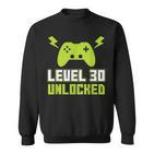 1989 30 Geburtstag Geschenk Level 30 Complete Gamer Sweatshirt