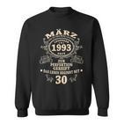 30 Geburtstag Geschenk Mann Mythos Legende März 1993 Sweatshirt