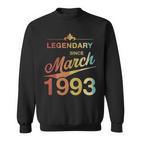 30 Geburtstag 30 Jahre Alt Legendär Seit März 1993 V7 Sweatshirt