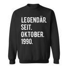 33 Geburtstag Geschenk 33 Jahre Legendär Seit Oktober 1990 Sweatshirt