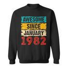 41 Year Old Awesome Since Januar 1982 41 Geburtstag Geschenke Sweatshirt