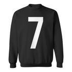 7 Zahlen Buchstaben Symbol Alphabet Initiale Sweatshirt