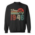 77 Jahre Vintage 1946 Sweatshirt, 77. Geburtstagsgeschenk für Damen und Herren