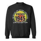 78 Jahre Vintage 1945 Sweatshirt, Retro Geschenk zum 78. Geburtstag