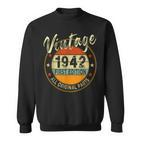80 Geburtstag Farben Geboren Im Jahr 1942 80 Jahre Vintage Sweatshirt