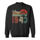 80. Geburtstag Vintage 1943 Sweatshirt für Frauen und Männer