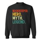 Buchhalter Hero Myth Legend Retro Vintage Buchhaltung Sweatshirt
