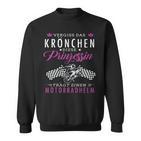 Coole Motorradfahrerin Sweatshirt, Heiße Bikerin Spruch für Damen