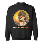Damen 80S Party Girl Retro Outfit Achtziger Jahre Frauen Sweatshirt