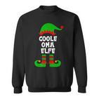 Damen Coole Oma Elfe Partnerlook Familien Outfit Weihnachten Sweatshirt