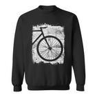 Fahrrad-Silhouette Grafik-Sweatshirt in Schwarz, Stilvolles Radfahrer-Tee
