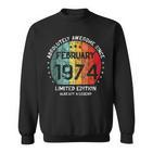 Fantastisch Seit Februar 1974 Männer Frauen Geburtstag Sweatshirt