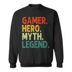 Gamer Hero Myth Legend Vintage Gaming Sweatshirt