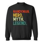 Heimwerker Held Sweatshirt für Herren, Mythos Legende im Vintage-Stil