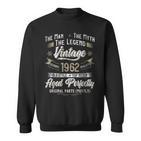 Herren 61. Geburtstag Vintage 1962 Sweatshirt, Mythos Legende Mann