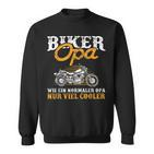 Herren Biker Opa Cooler Motorrad Fahrer Großvater Geschenk Sweatshirt