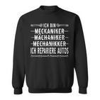 Herren Mechaniker Sweatshirt Ich Repariere Autos, Lustiges Schrauber-Design