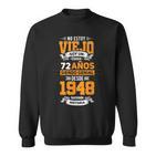 Herren Sweatshirt 72. Geburtstag Papa 2020, Spanisches Spruchdesign